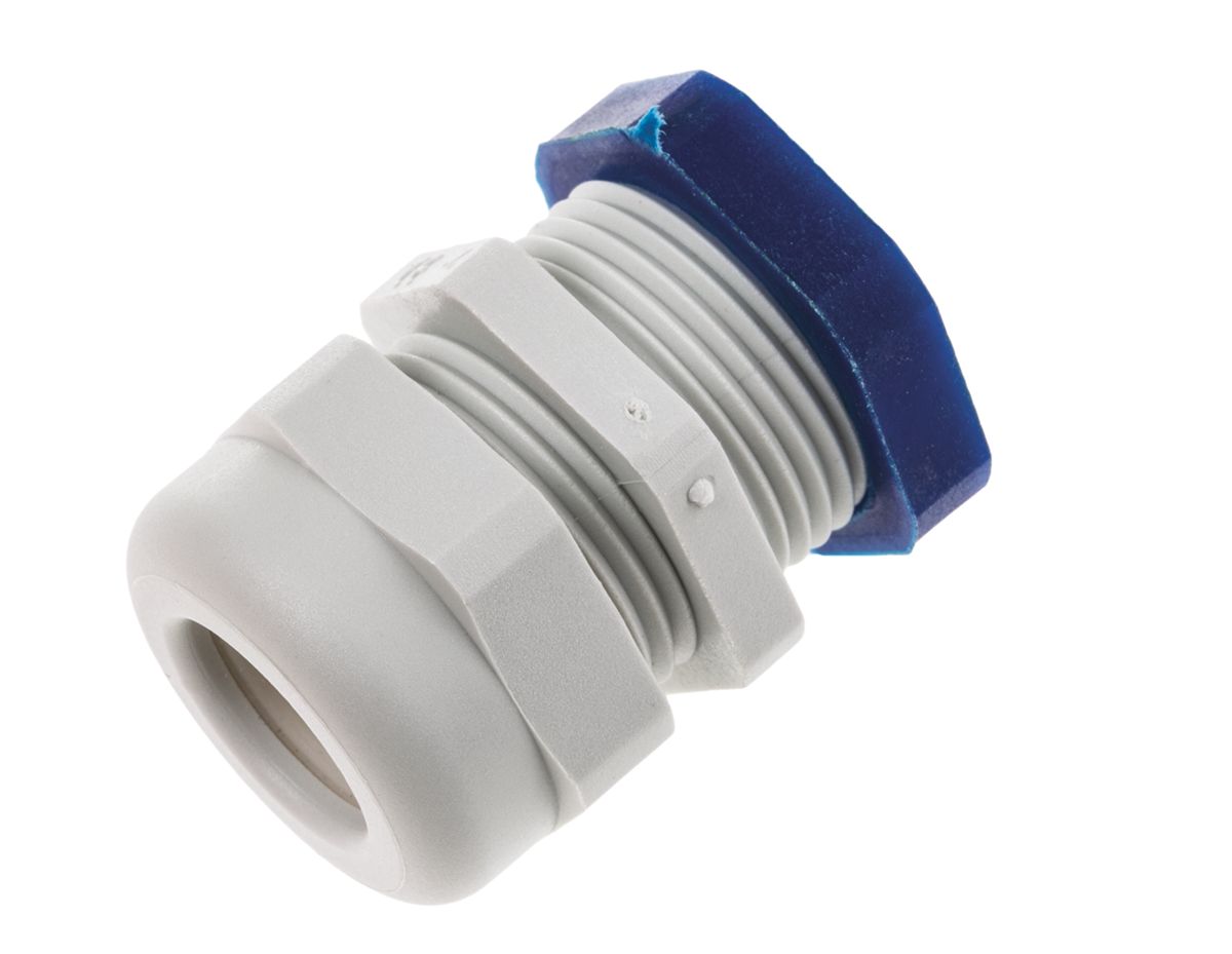SIB WADI-TEC Series Grey PA 6 Cable Gland, PG13 Thread, 7mm min., 12mm max., IP68