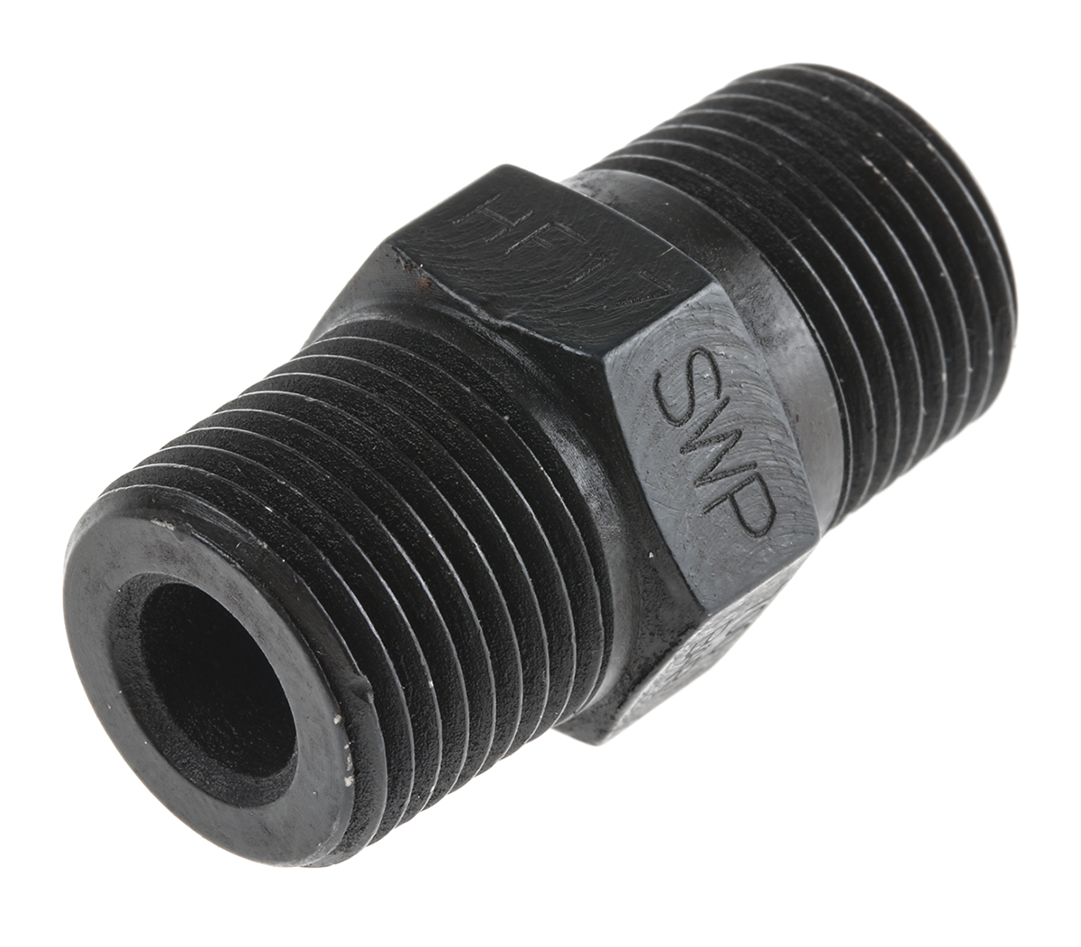 Hi-Force Hydraulic Straight Threaded Adaptor NPT 3/8-18 Male to NPT 3/8-18 Male, HF17