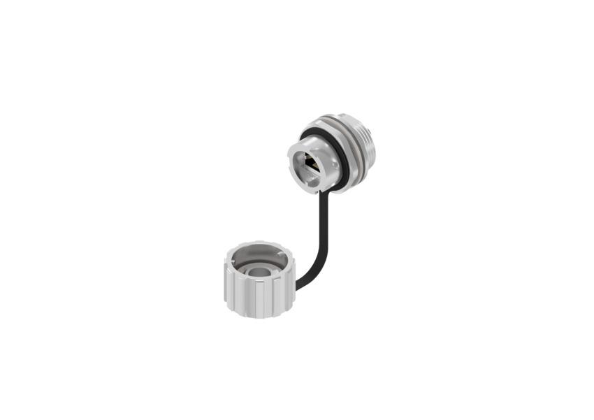 CONEC 17 Series Single-Port RJ45 Receptacle Assembly Kit, Cat6a, Shielded