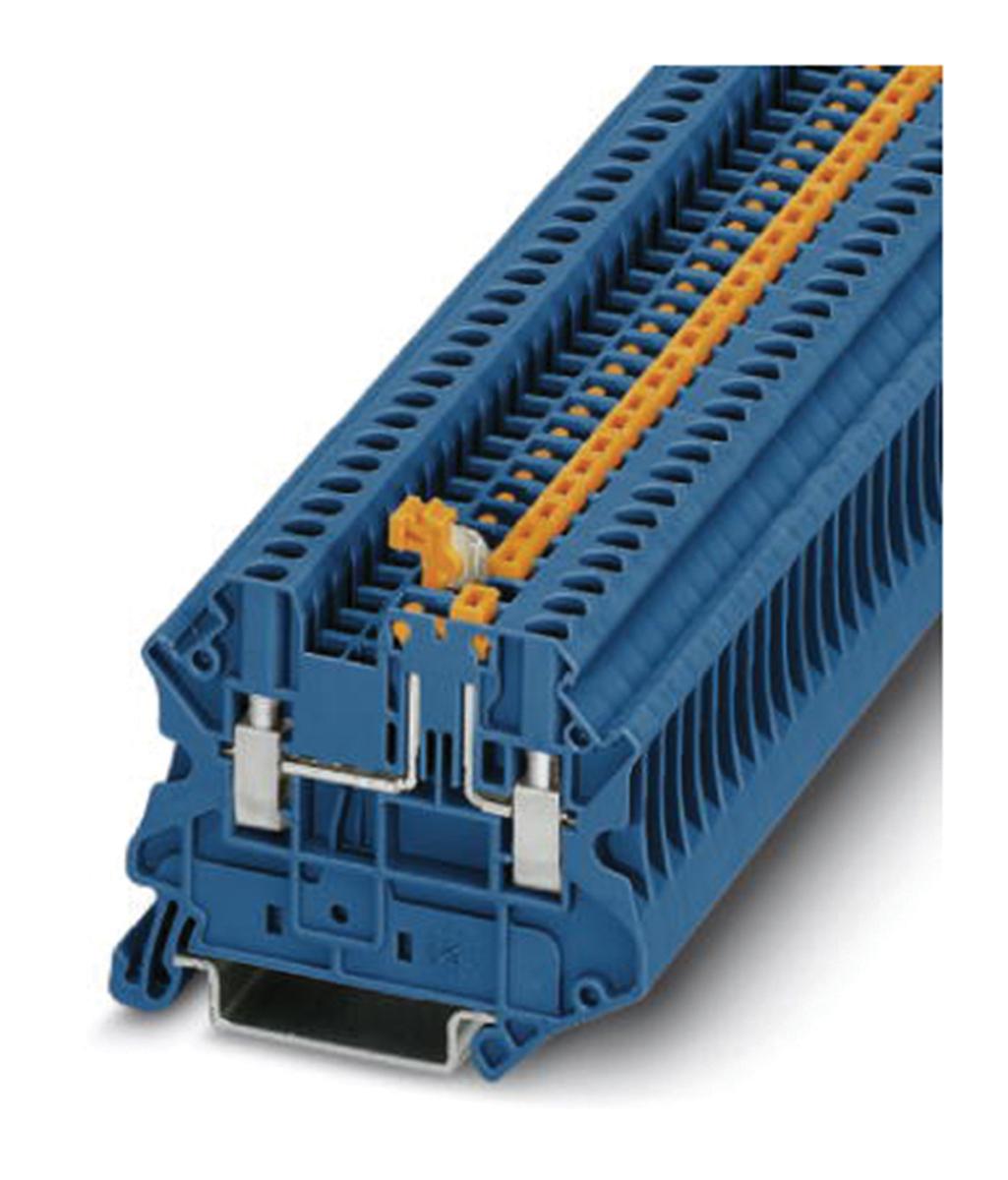 Phoenix Contact UT 2.5-MT BU Series Blue Knife Disconnect Terminal Block, 0.14 → 4mm², Single-Level, Screw