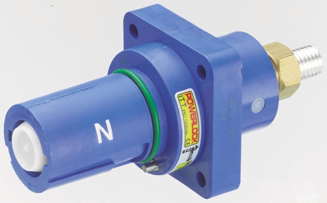 ITT Cannon, Veam Powerlock Blue Panel Mount Industrial Power Socket, Rated At 400A, 1.0 kV