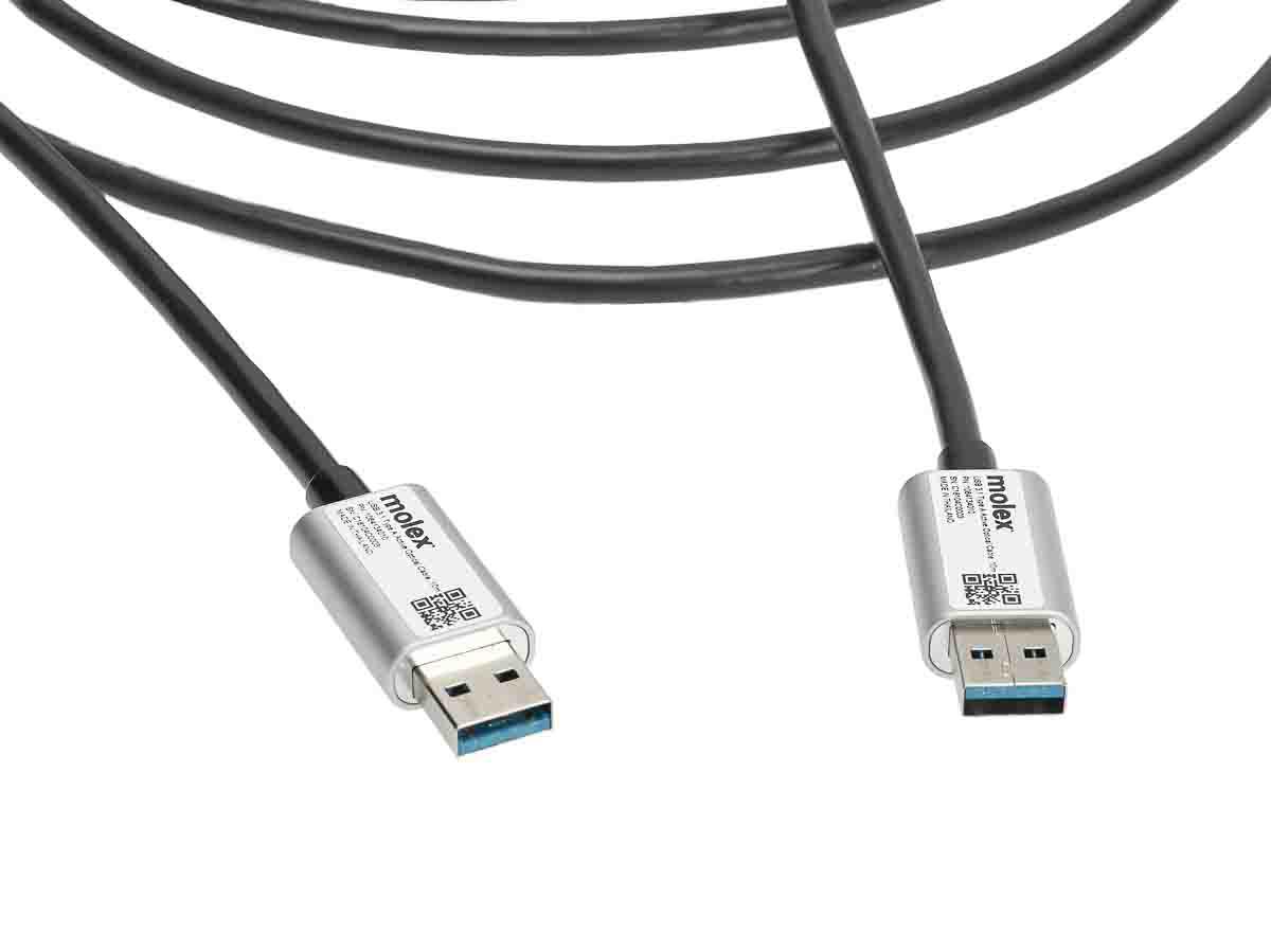 Molex USB 3.1, Male USB A to Male USB A, 5m