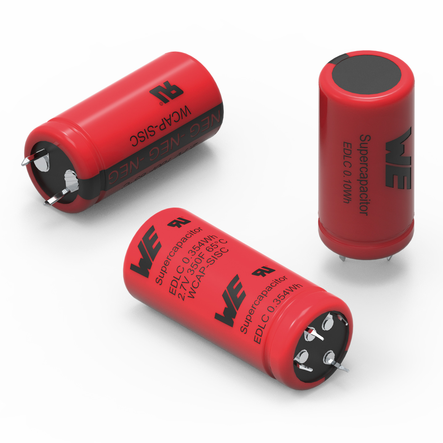 Wurth Elektronik 350F Supercapacitor -10 → +30% Tolerance, WCAP-SISC 2.7V dc, Through Hole