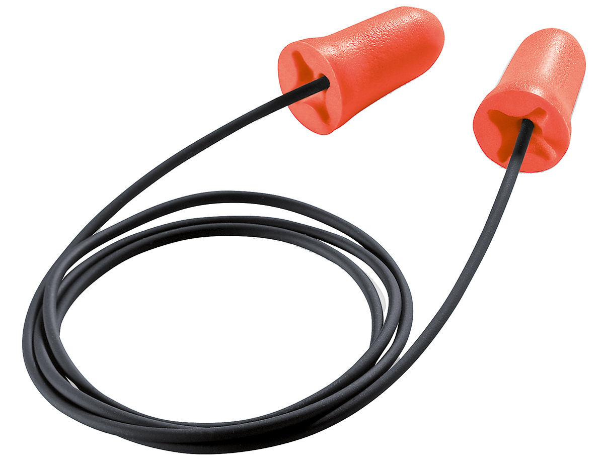 uvex uvex com4-fit Series Black, Orange Disposable Corded Ear Plugs, 33dB Rated, 100 Pairs