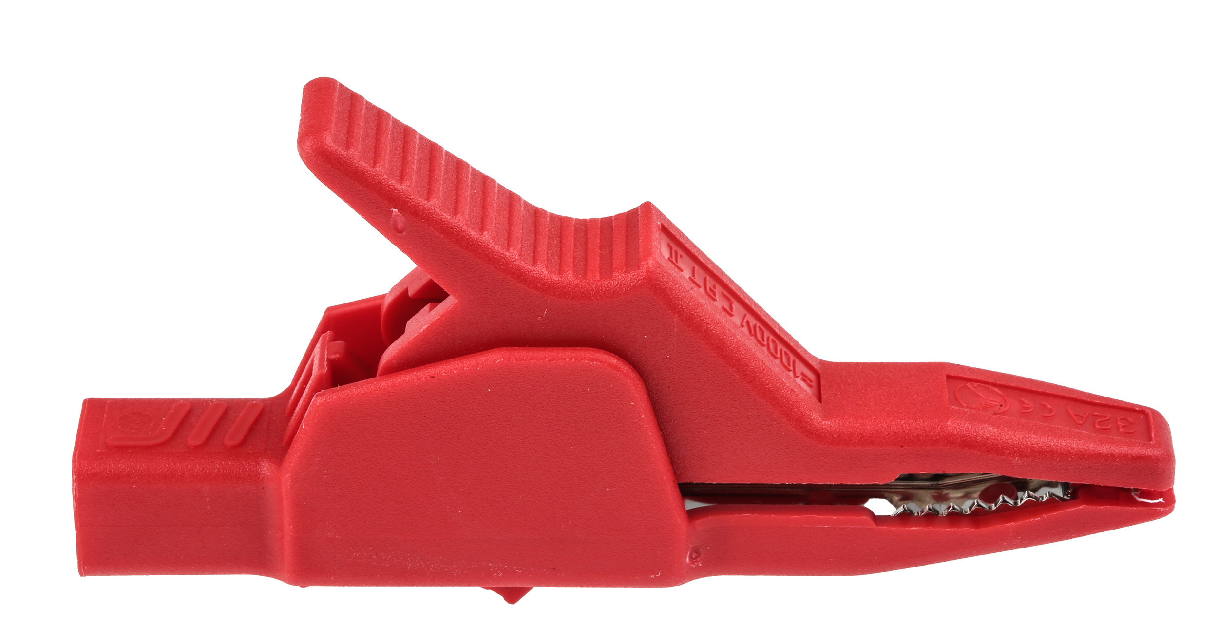Hirschmann Test & Measurement Crocodile Clip 4 mm Connection, Brass Contact, 32A, Red