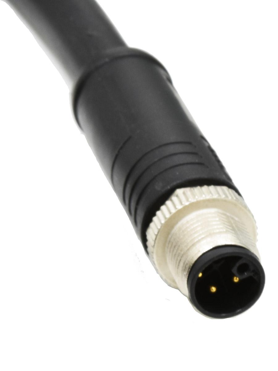 Amphenol Industrial Circular Connector, 8 Contacts, Cable, M12 Connector, Plug, Male, IP68, MSXS Series