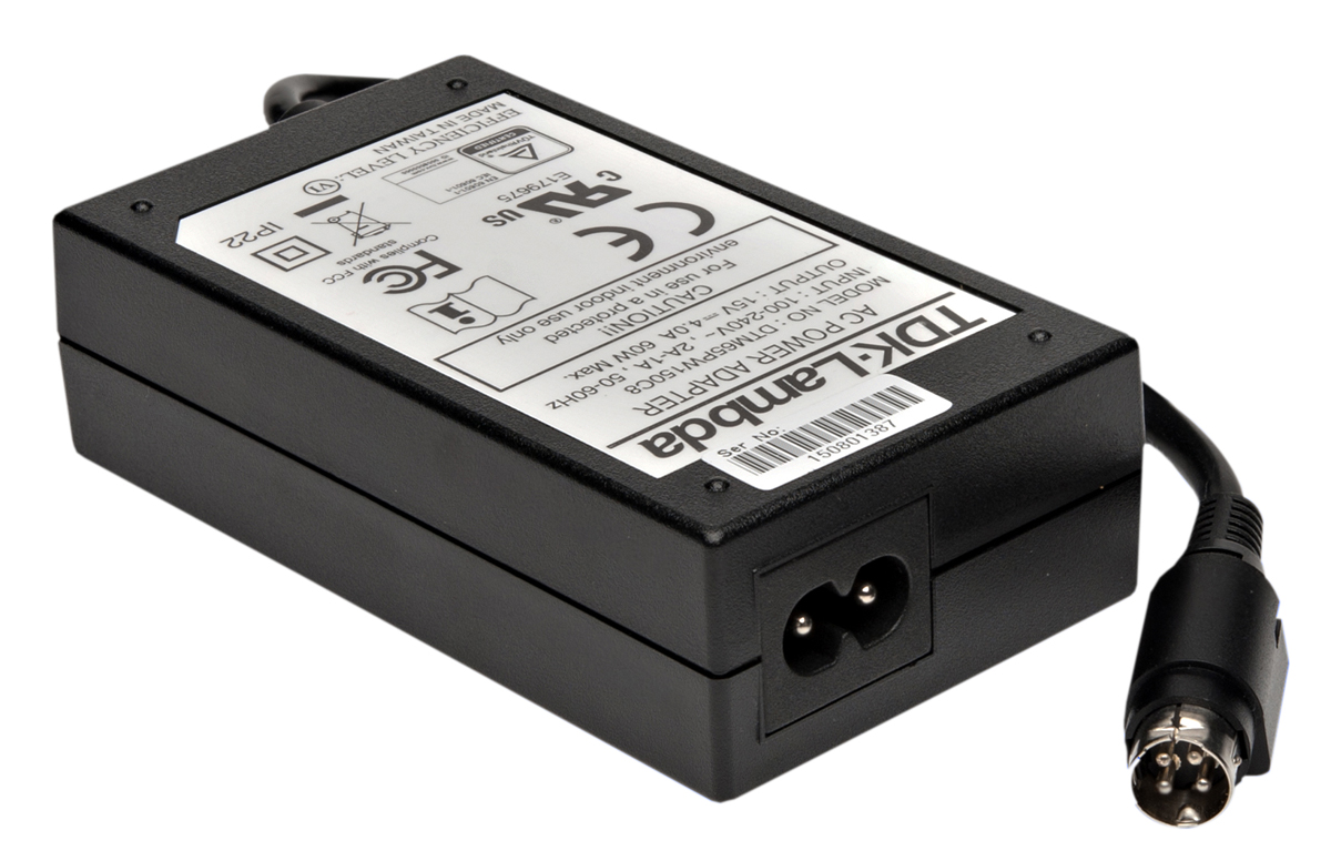 TDK-Lambda 65W Power Brick AC/DC Adapter 12V dc Output, 5A Output