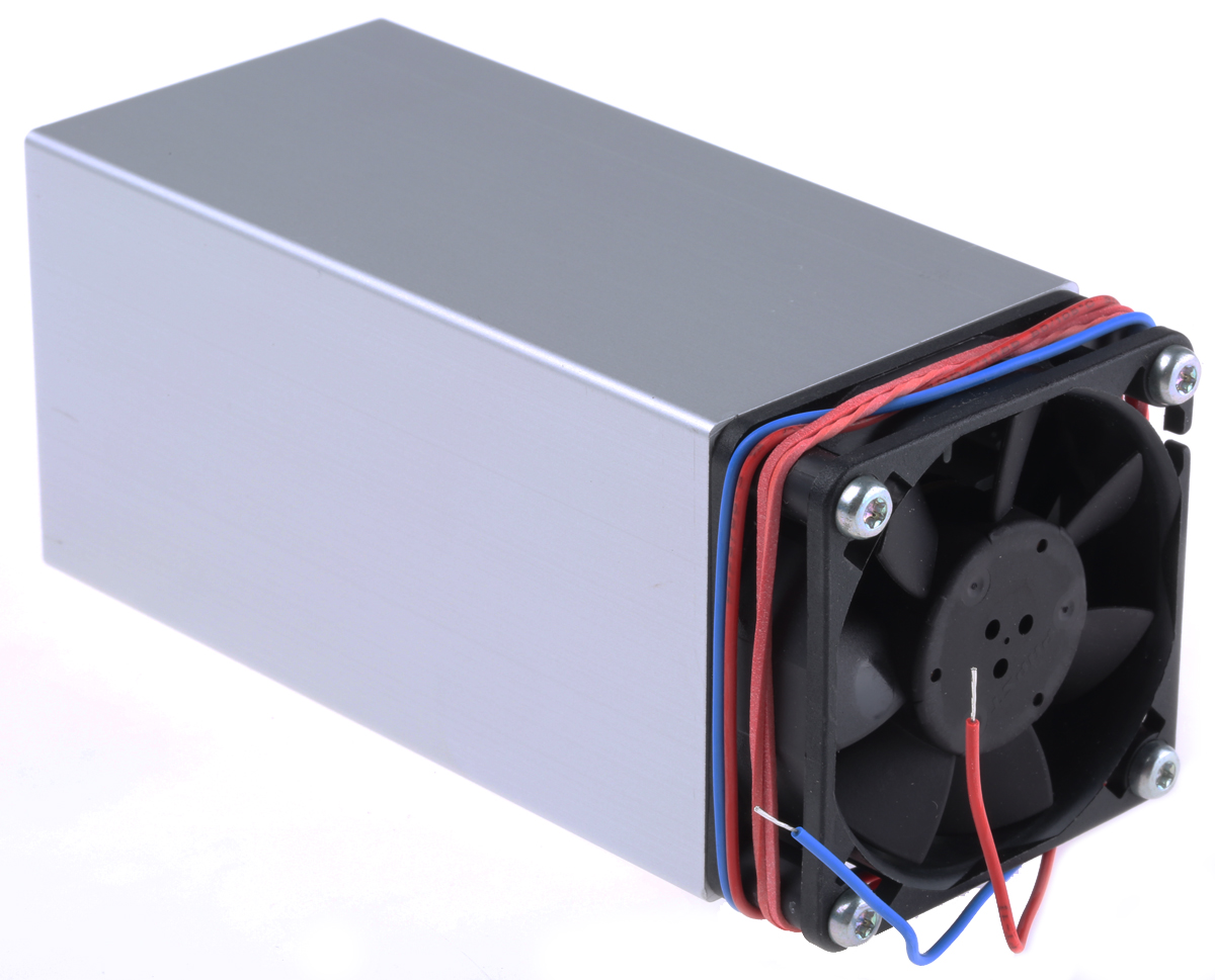Fischer Elektronik Heatsink, Universal Rectangular Alu with fan, 0.4K/W, 100 x 50 x 50mm, PCB Mount