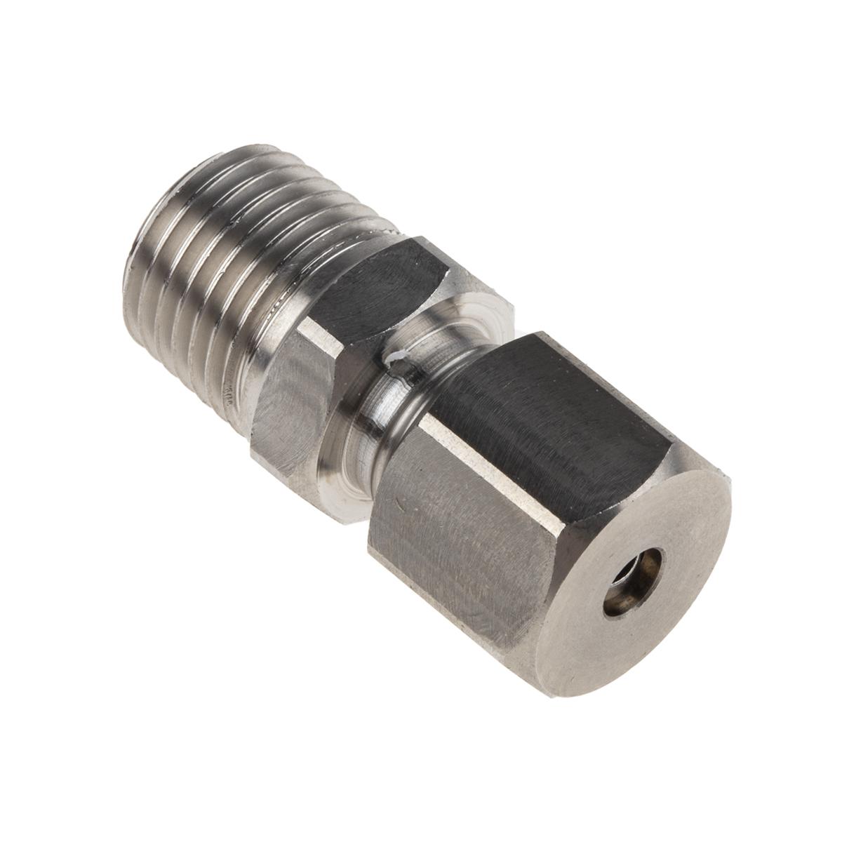 RS PRO 1/4 BSPT Compression Fitting for Use with Thermocouple or PRT Probe, 4mm Probe