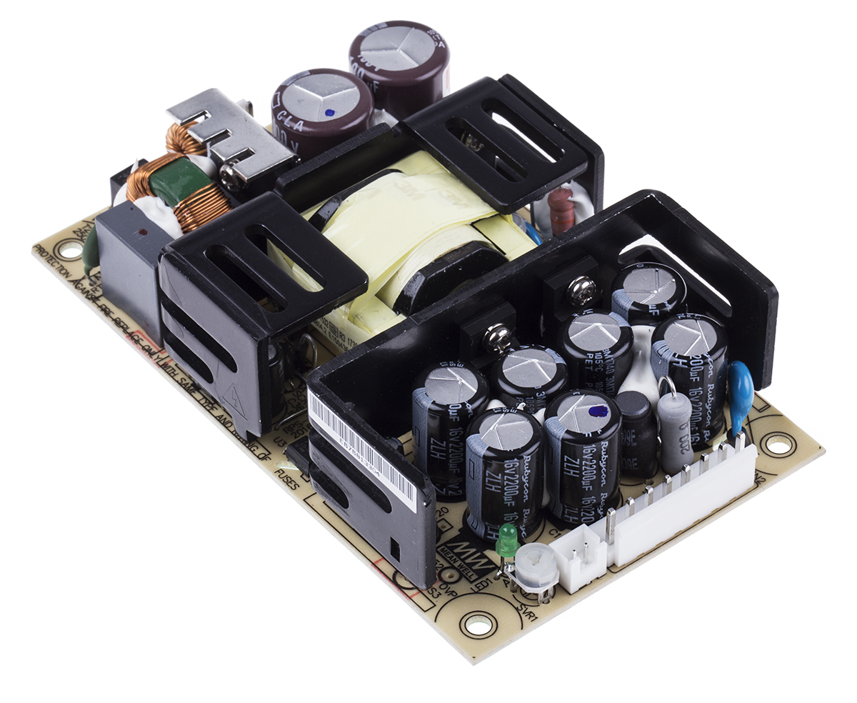 MEAN WELL Switching Power Supply, RPS-75-5, 5V dc, 14A, 70W, 1 Output, 127 → 370 V dc, 90 → 264 V ac