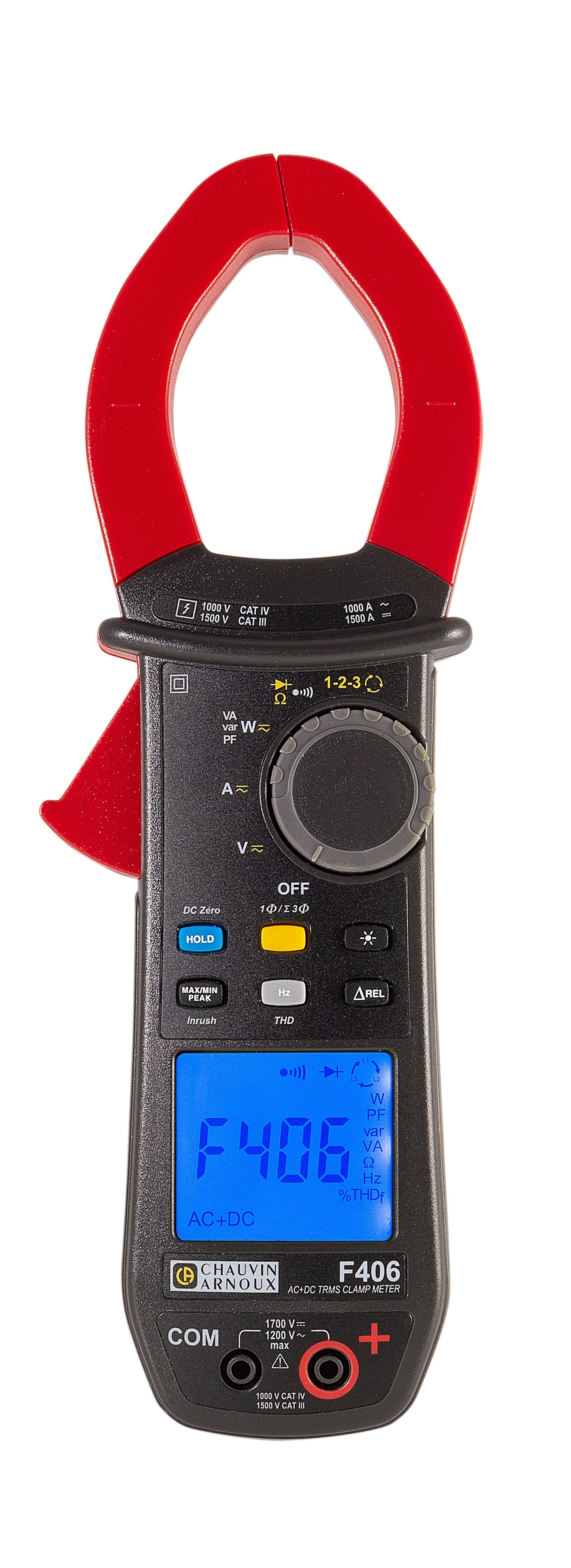 Chauvin Arnoux F406 Clamp Meter, 1500A dc, Max Current 1000A ac CAT III 1500V