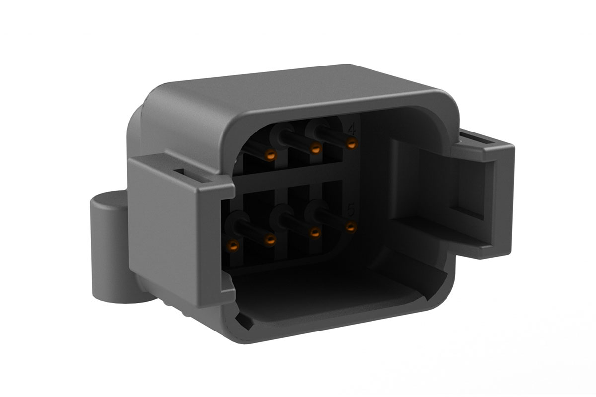 Amphenol Industrial, AT BoardLock Automotive Connector Plug Grey PCB 8 Way, Screw Termination ATF13-08PA-BM13