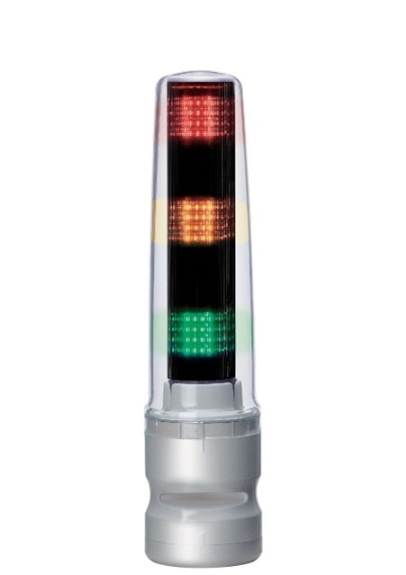 Patlite LS7 Series Clear Buzzer Signal Tower, 3 Lights, 24 V dc, Direct Mount