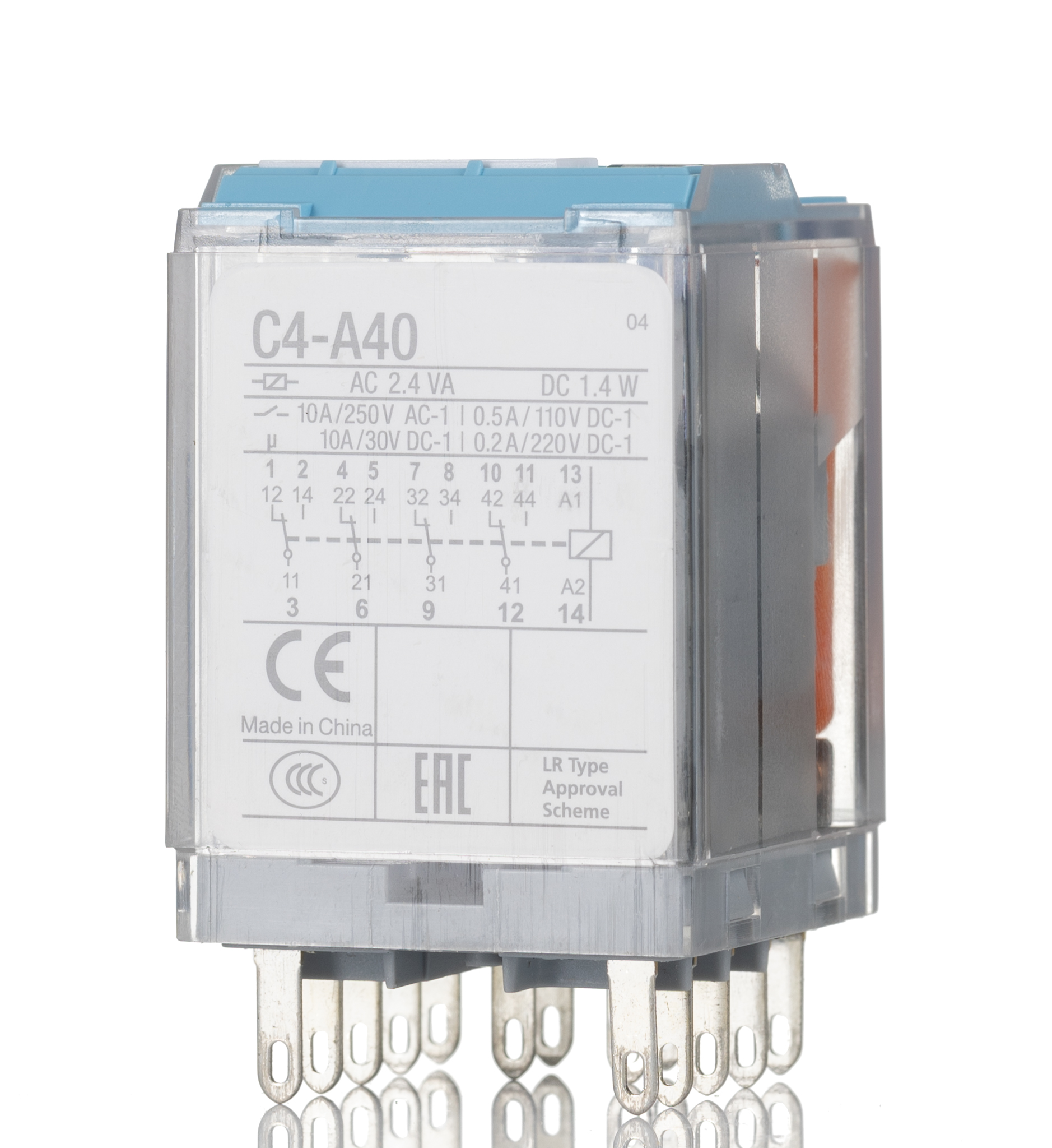 Turck Plug In Power Relay, 24V dc Coil, 6A Switching Current, 4PDT