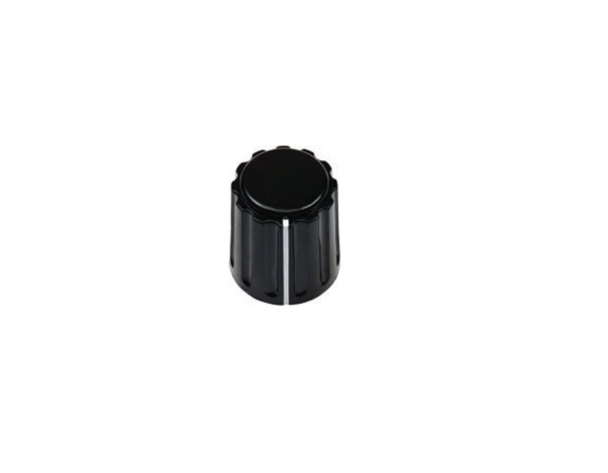 Vishay 14.7mm Black Potentiometer Knob for 6mm Shaft Round Shaft, ACCKPR1417NLS6