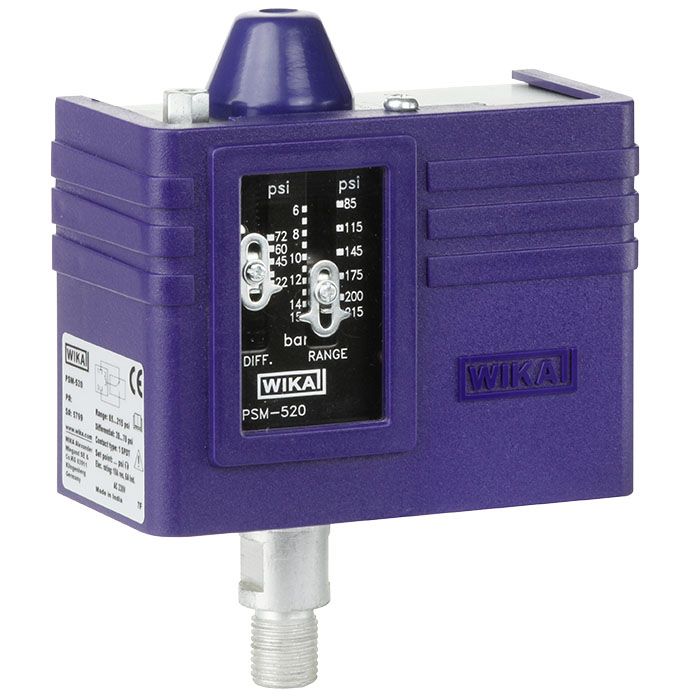 WIKA PSM-520 Series Pressure Switch, 0bar Min, 7bar Max, SPDT Output