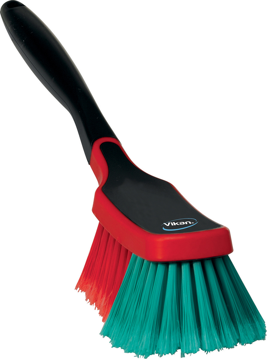 Vikan Soft Bristle Black Scrubbing Brush, 45mm bristle length, Polyester bristle material