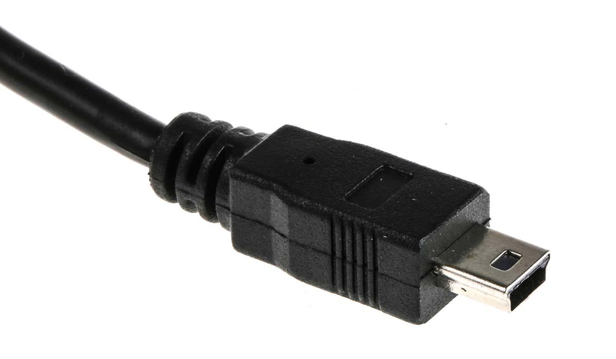 RS PRO USB 2.0, Male USB A to Male Mini USB B, 3m