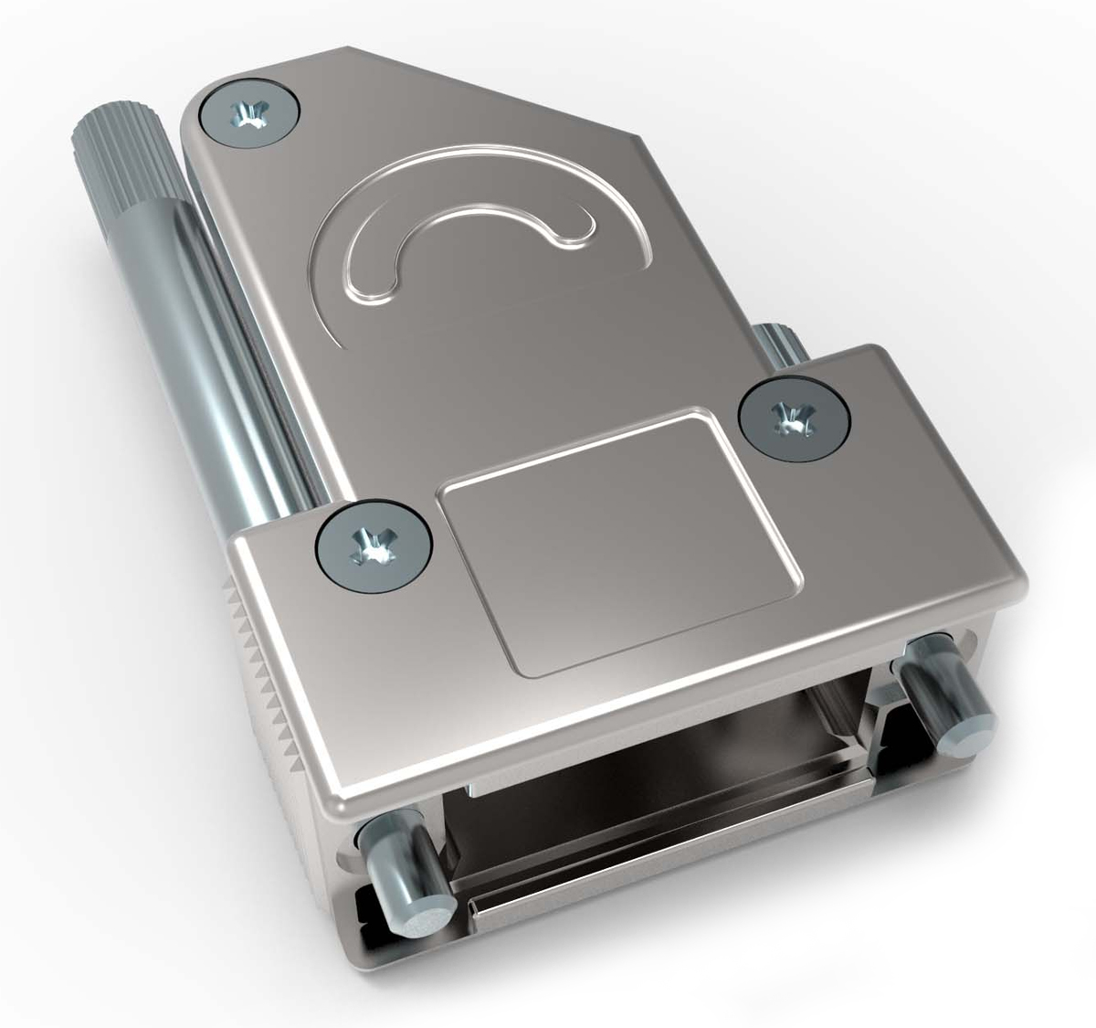 TE Connectivity Die Cast Zinc Angled D Sub Backshell, 9, 15 Way