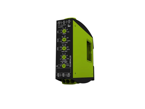 Current Monitoring Relay, 3 Phase, DPDT, 12 → 400V ac, DIN Rail