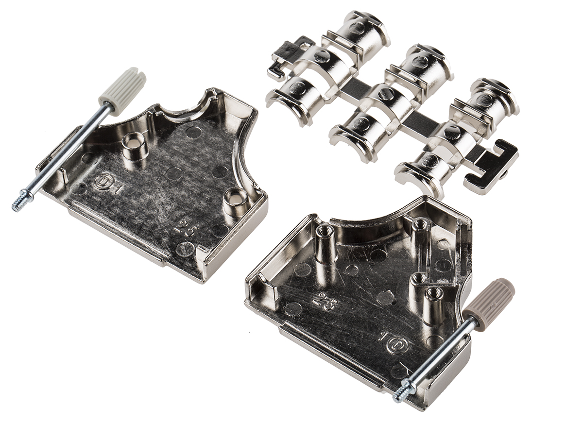 MH Connectors MHDM35 Series Zinc Angled D Sub Backshell, 25 Way, Strain Relief