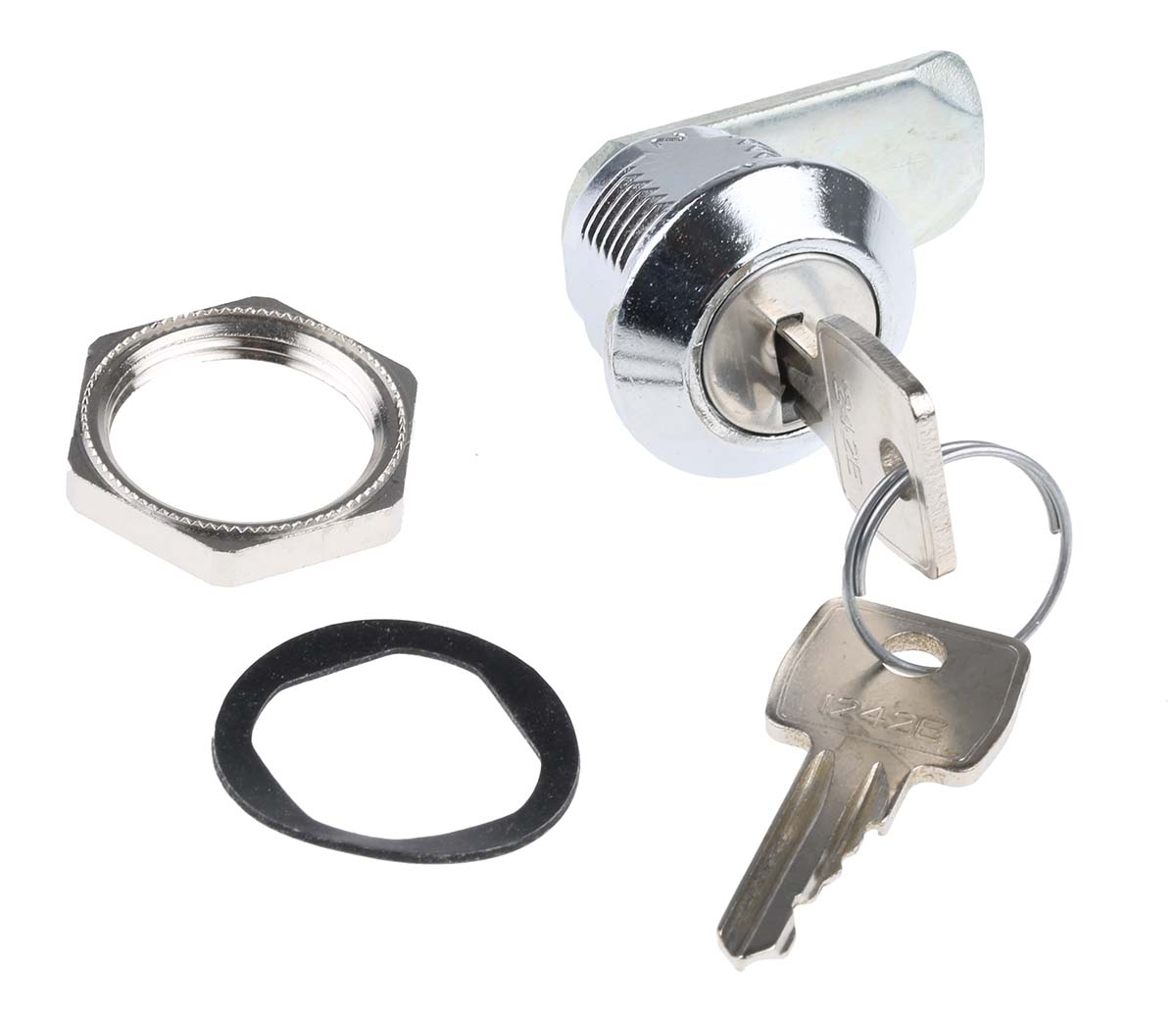 Euro-Locks a Lowe & Fletcher group Company Camlock, 16mm Panel-to-Tongue, 23 x 20.2mm Cutout, Key Unlock