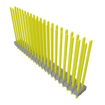 Samtec TSW Series Straight Through Hole PCB Header, 20 Contact(s), 2.54 mm Pitch, 2 Row, Unshrouded