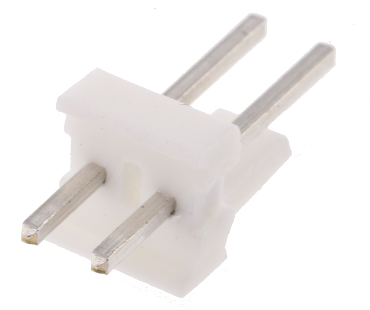 TE Connectivity MTA-100 Series Straight Through Hole Pin Header, 2 Contact(s), 2.54 mm Pitch, 1 Row, Unshrouded