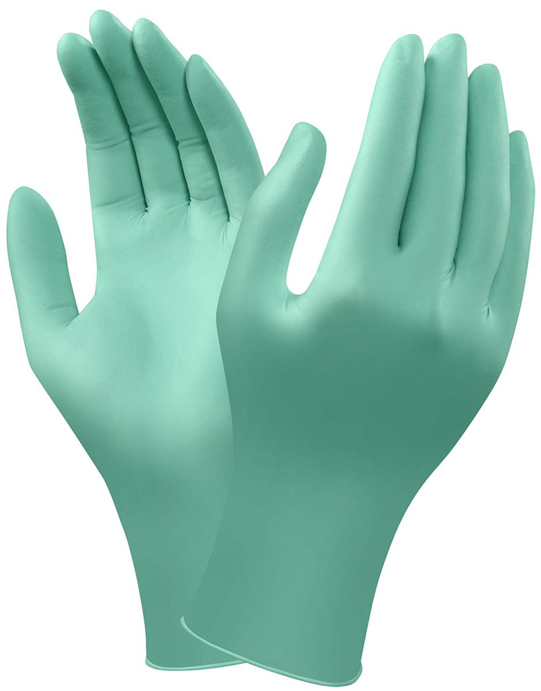 Ansell MICROFLEX® NeoTouch™ 25-101 Green Powder-Free Neoprene Disposable Gloves, Size 7.5-8, Medium, 100 per Pack