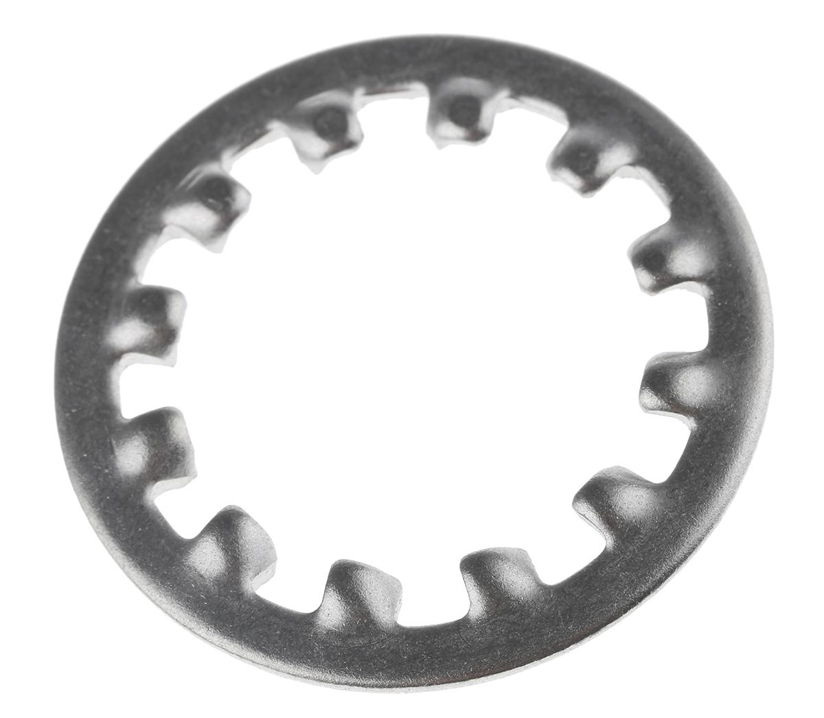 RS PRO A2 304 Stainless Steel Internal Tooth Shakeproof Washer, M20, DIN 6797J