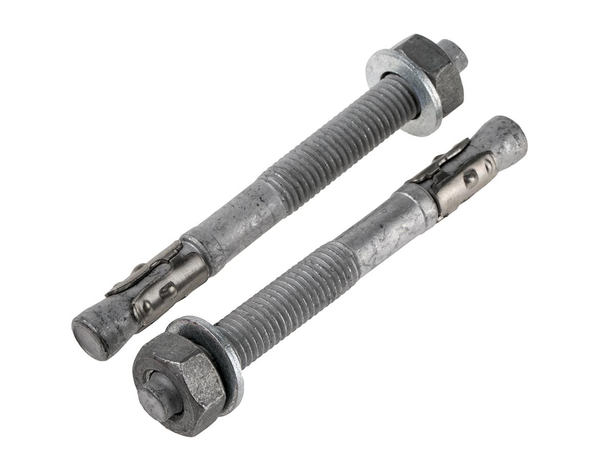 RS PRO Carbon Steel Anchor Bolt M10 x 100mm, 10mm Fixing Hole