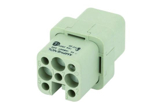 Amphenol Industrial Heavy Duty Power Connector Insert, 16A, Female, Heavy Mate C146 Series, 7 Contacts