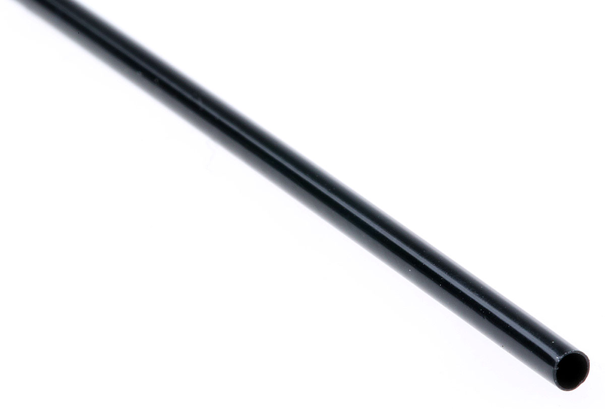 TE Connectivity Heat Shrink Tubing, Black 1.6mm Sleeve Dia. x 1.2m Length 2:1 Ratio, RW-175 Series