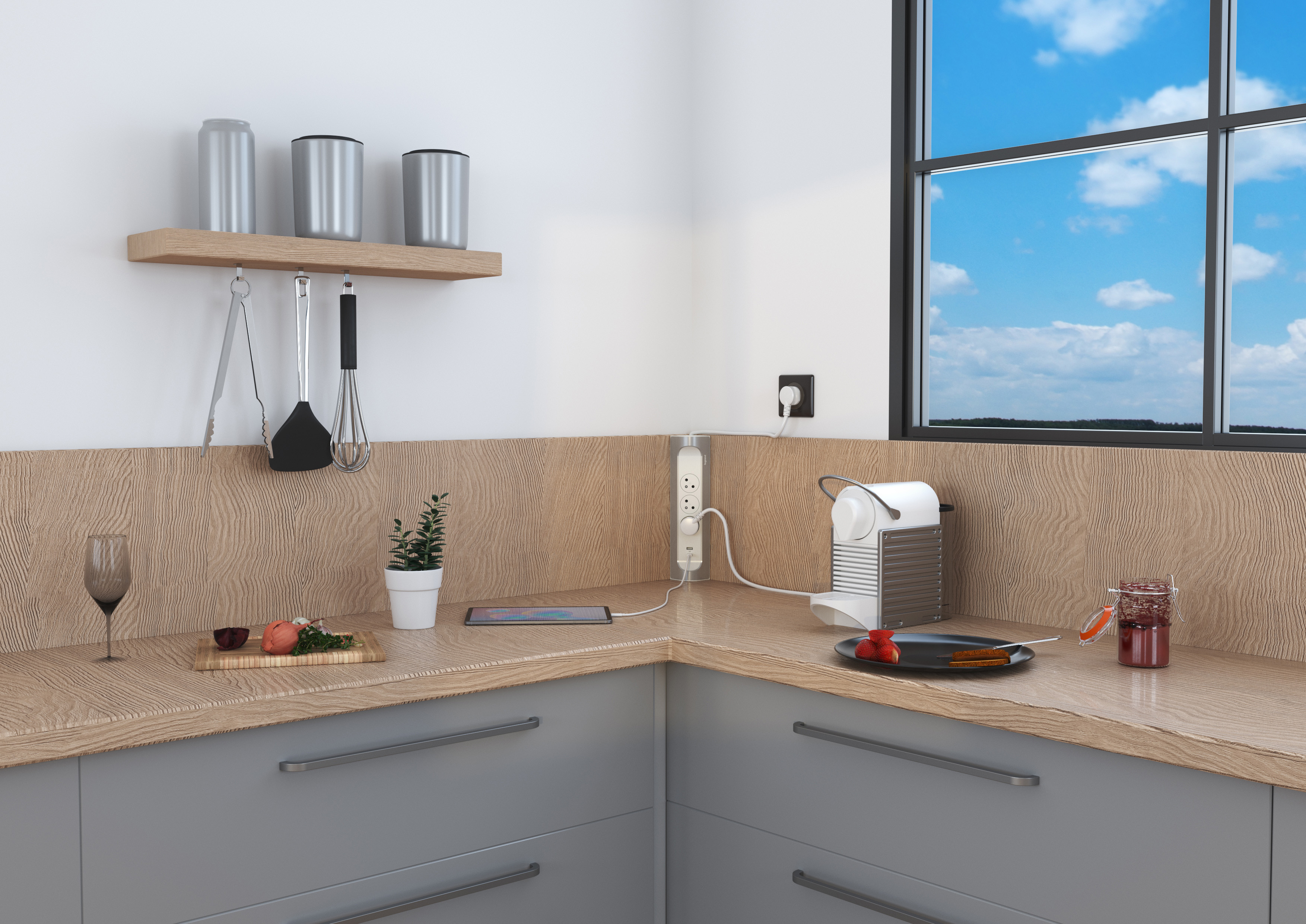 Legrand 1m 3 Socket Type E - French Extension Lead