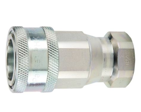 Parker Steel Female Hydraulic Quick Connect Coupling, BSP 3/8 Female