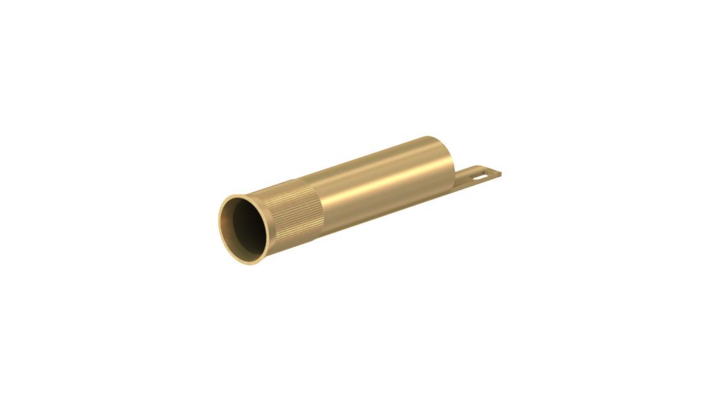 Staubli Gold Socket Banana Socket, 4 mm Connector, Press Fit Termination, 25A, 30 → 60V, Gold Plating