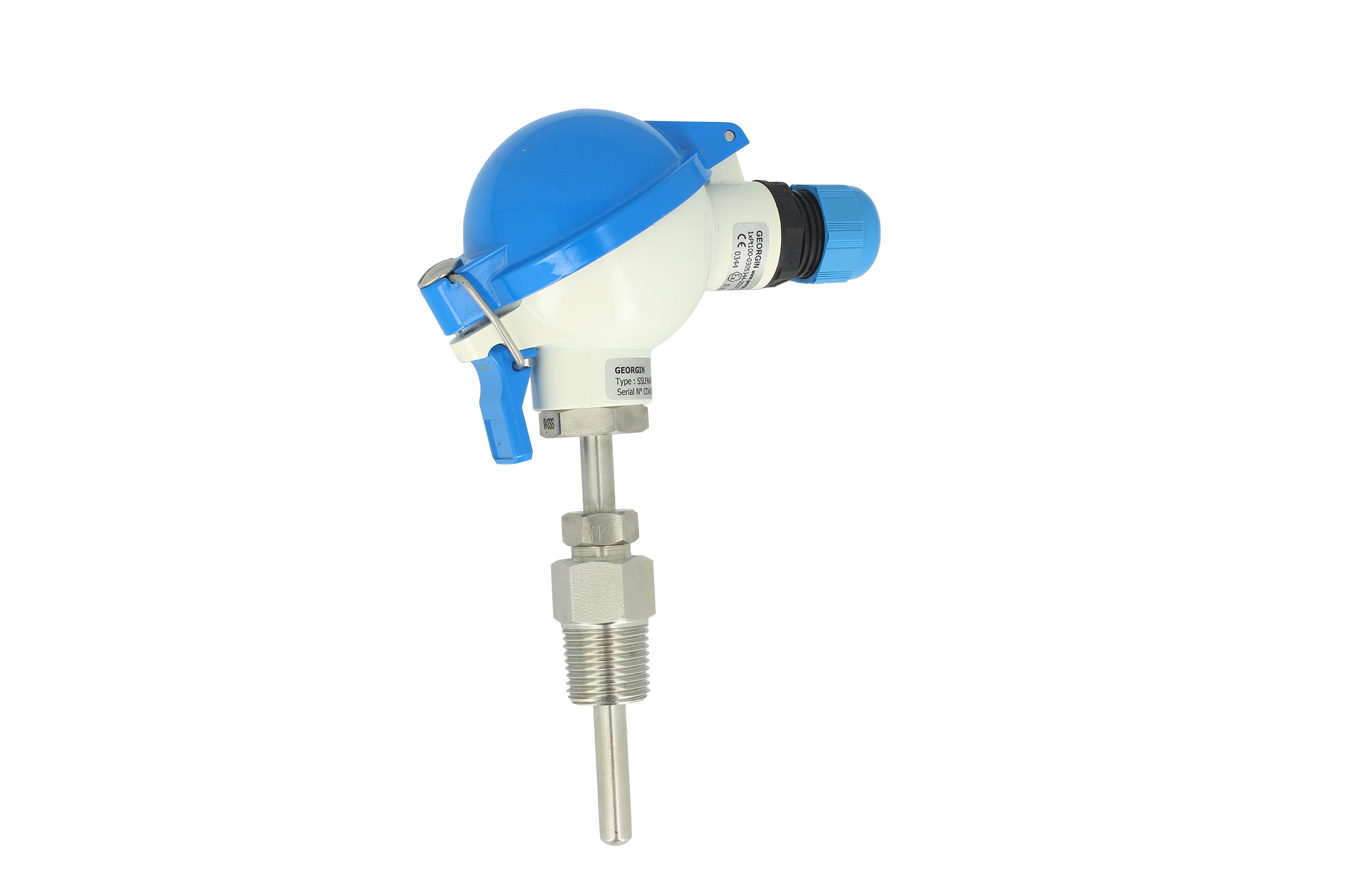 GEORGIN Thermocouple 350mm Length, 6mm Diameter, -200°C → +600°C