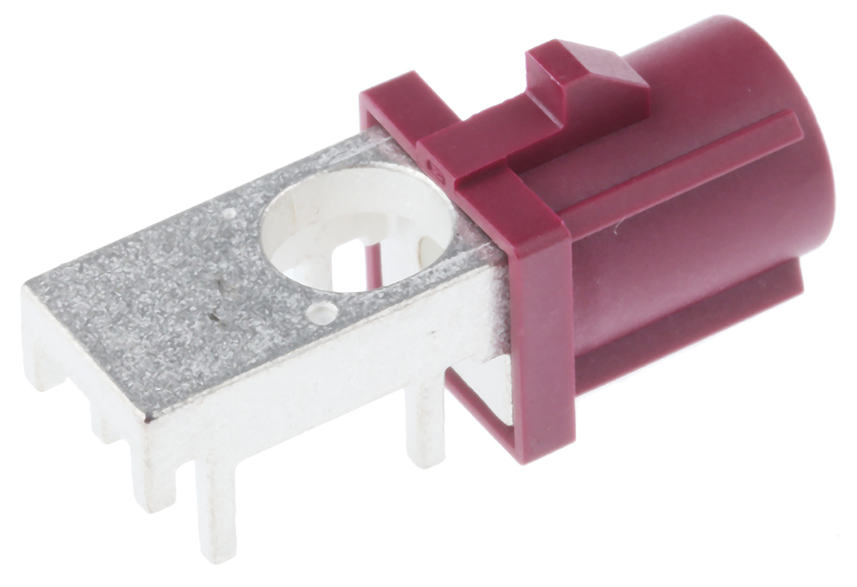 Telegartner, Plug Surface Mount SMBA Connector, Solder Termination, Right Angle Body