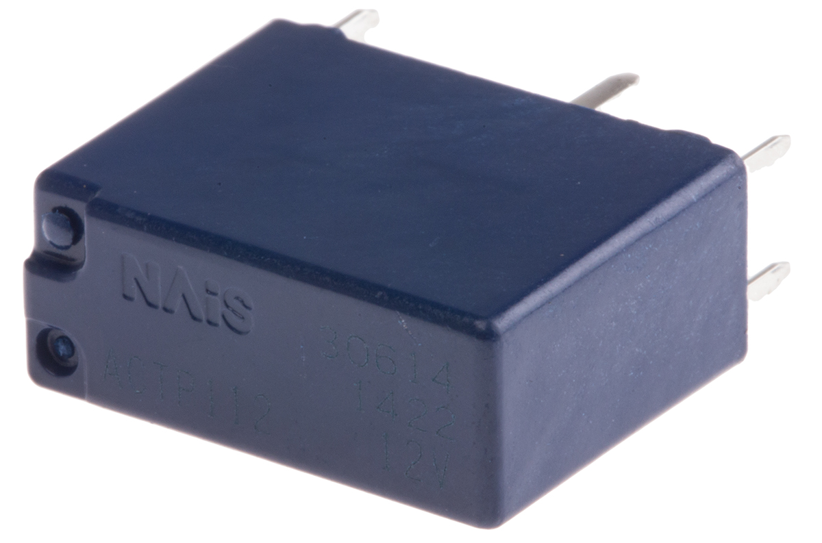 Panasonic PCB Mount Automotive Relay, 12V dc Coil Voltage, 30A Switching Current, SPDT