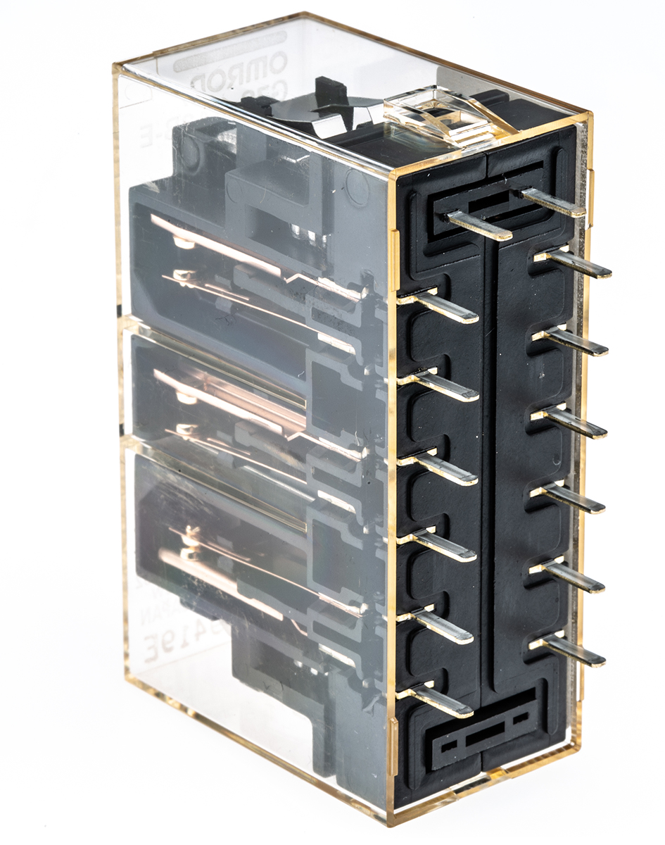 Omron PCB Mount Force Guided Relay, 24V dc Coil Voltage, 6 Pole, 4PST, DPST