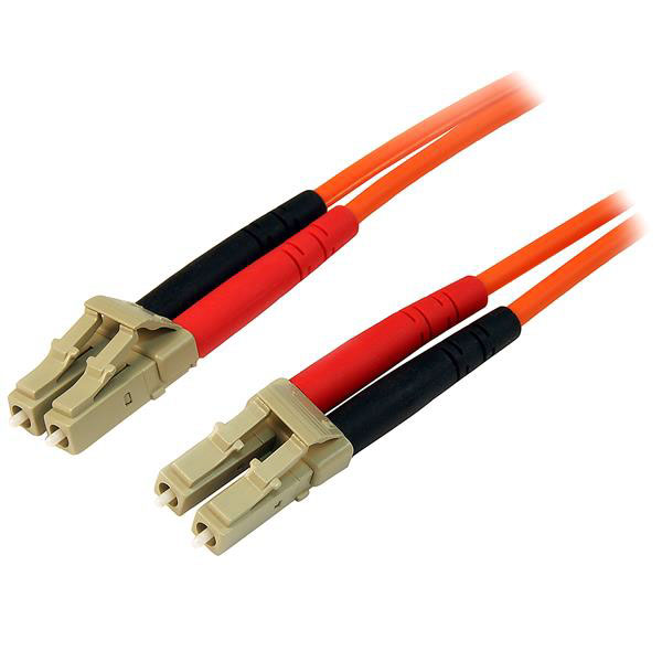 StarTech.com LC to LC Duplex Multi Mode OM2 Fibre Optic Cable, 50/125μm, Orange, 30m