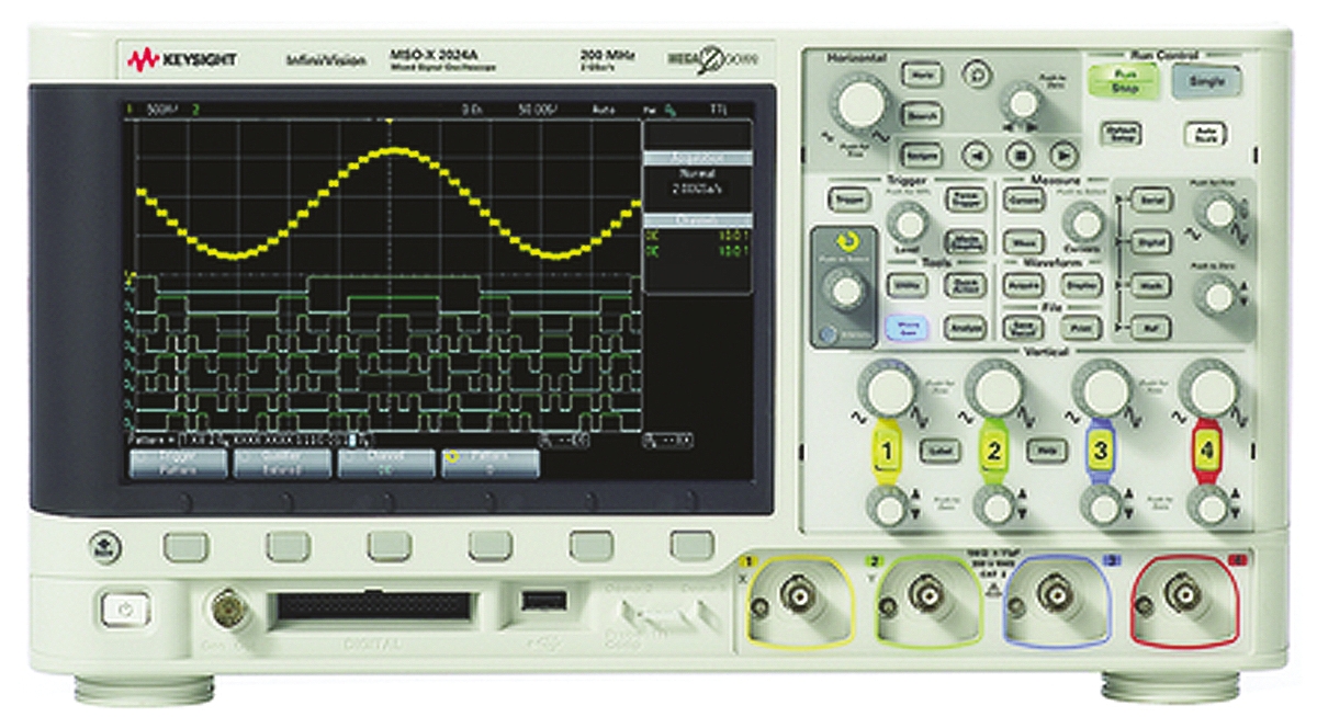 Keysight Technologies DSOX2024A InfiniiVision 2000 X Series, 200MHz Bench Oscilloscope, 4 Analogue Channels - RS