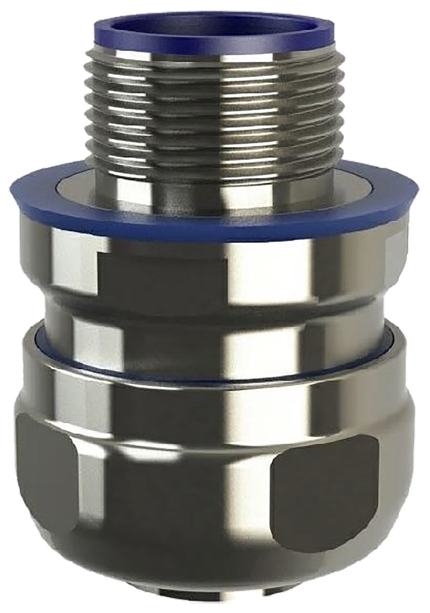 Flexicon External Thread Fitting, Conduit Fitting, 16mm Nominal Size, M16, 316 Stainless Steel IP66, IP67, IP68, IP69