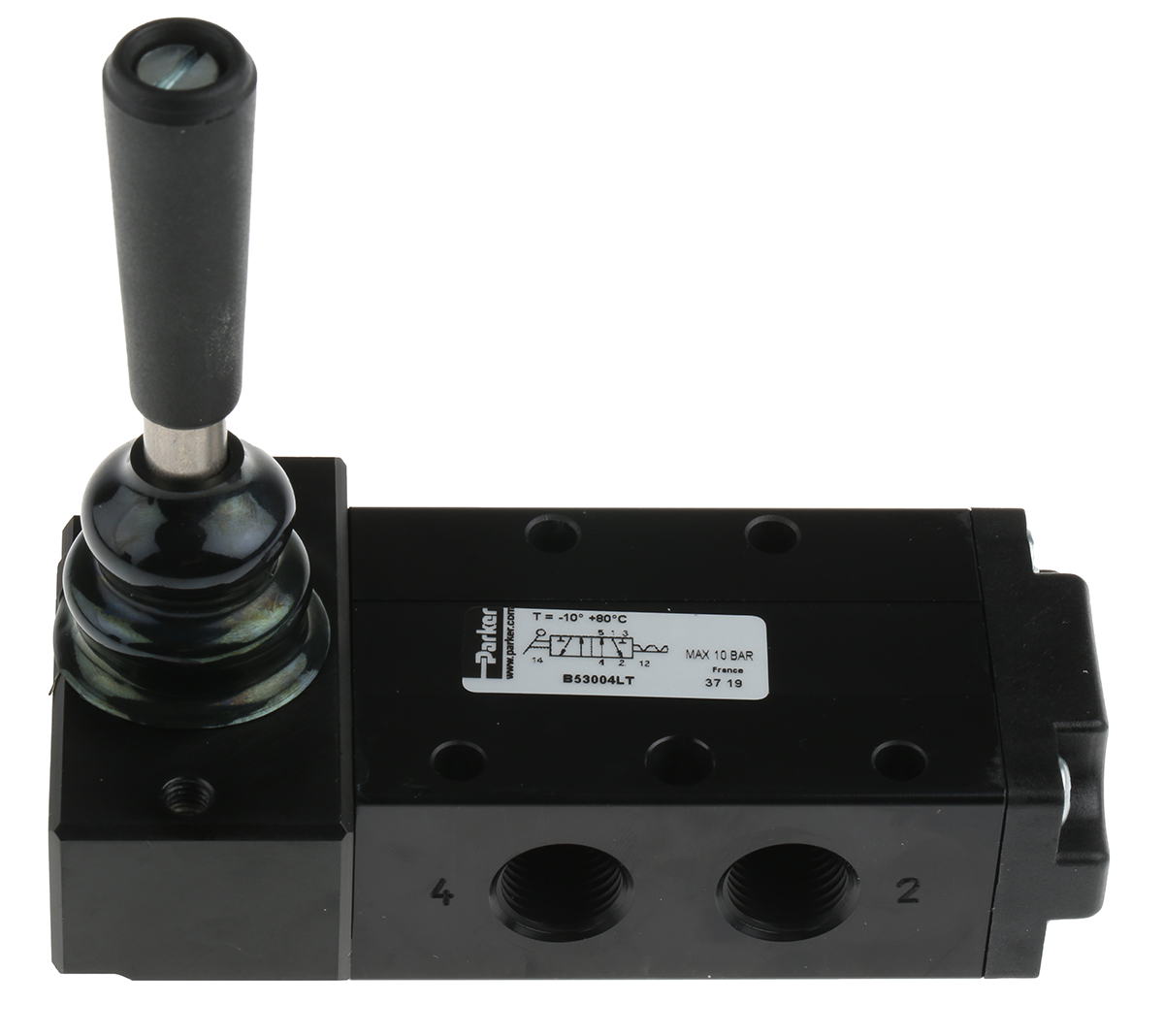 Parker Lever 5/2 Pneumatic Manual Control Valve B53 Series, G 1/4, 1/4in, III B