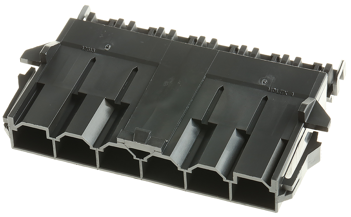Molex, Mini-Fit Sr Male Connector Housing, 10mm Pitch, 6 Way, 1 Row