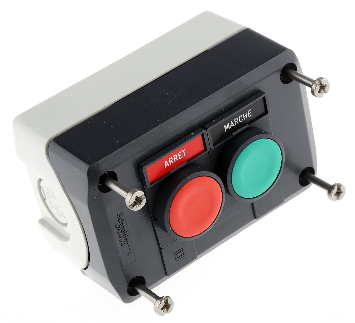 Schneider Electric Spring Return Enclosed Push Button, Polycarbonate, IP66, IP67, IP69K