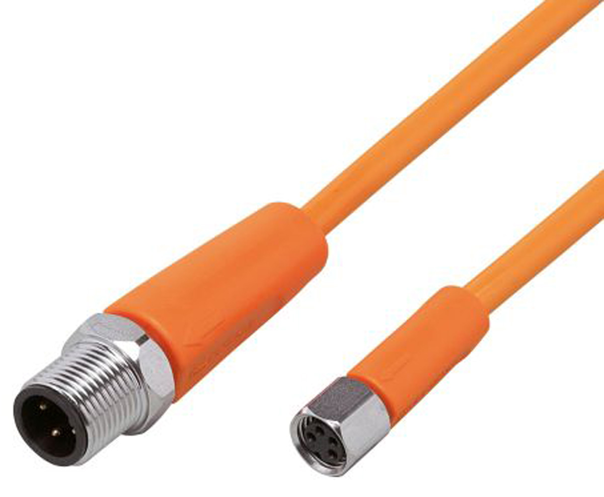 ifm electronic Female 4 way M8 to Male 4 way M12 Sensor Actuator Cable, 1 m