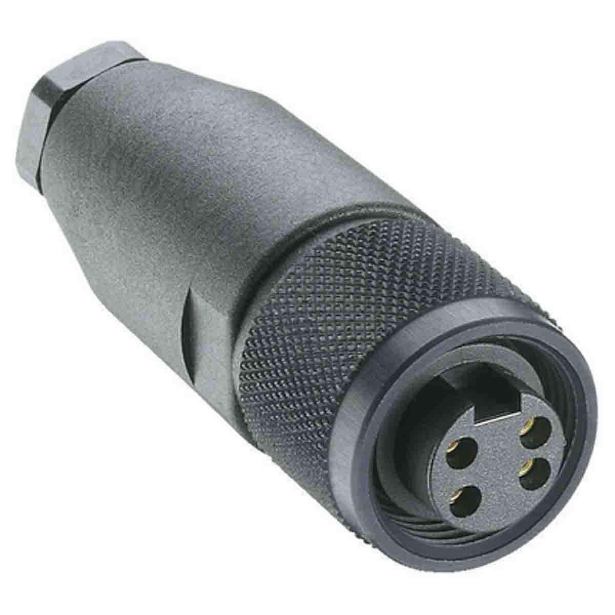 Lumberg Automation Circular Connector, 4 Contacts, Cable, 7/8 in Connector, Socket, Female, IP67, RKC Series