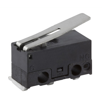 ZF Hinge Lever Micro Switch, Right Angle PCB Terminal, 3 A @ 125 V ac, SPDT