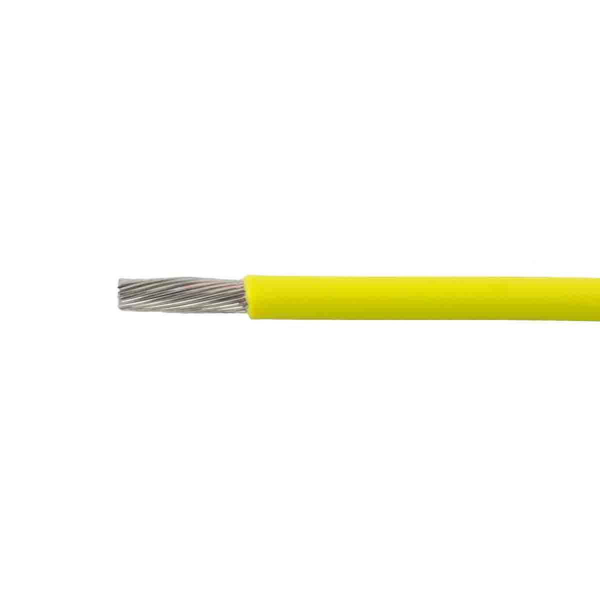 Alpha Wire Ecogen Ecowire Metric Series Yellow 0.5 mm² Hook Up Wire, 20 AWG, 28/0.16 mm², 50m, Polyphenylene Ether